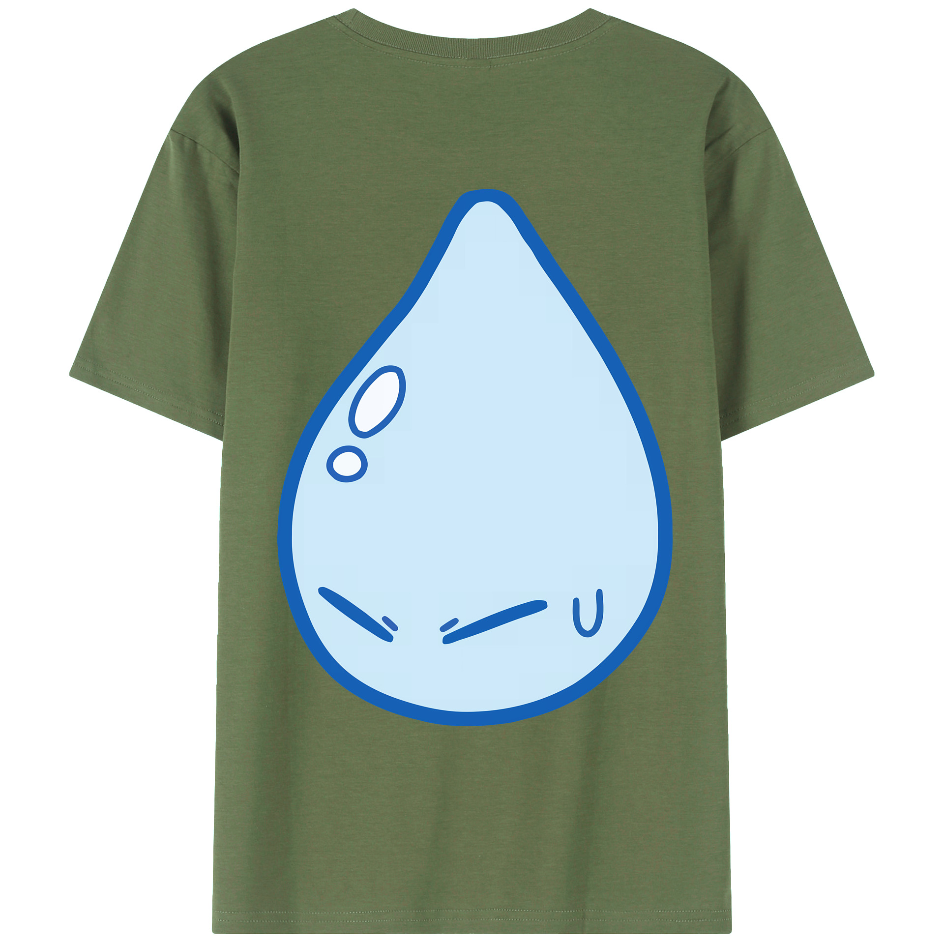 （画像用） 転スラ Regarding Reincarnated to Slime 綿100％ メンズ半袖Tシャツ（バックプリント） 通気性